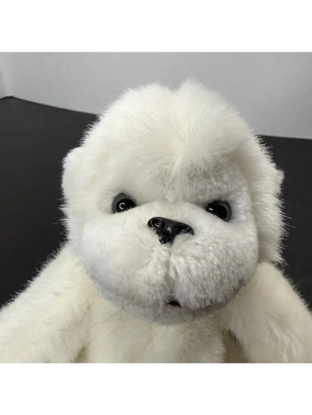 Vintage 1990s Russ Mungo White Monkey Ape Soft Plush Toy 8 Inch